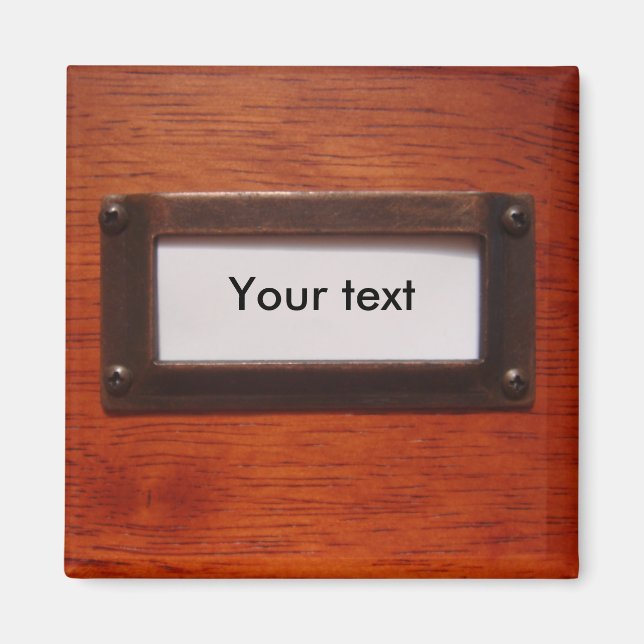 Customisable file cabinet label magnet (Front)