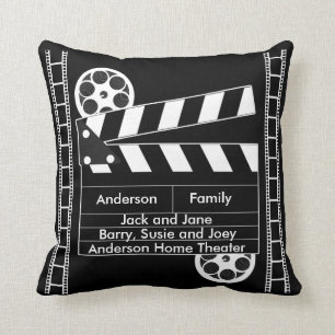 Customisable Film Clapper for Home Theatre Cushion