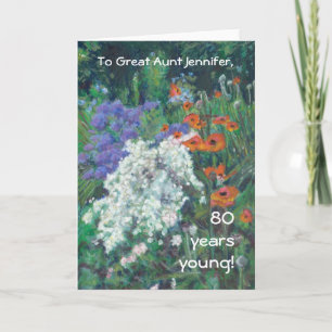 Customisable Fine Art Greeting Card, June Garden Card
