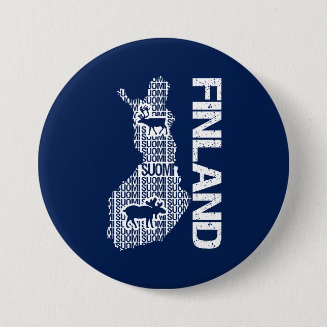 Customisable FINLAND MAP button (Front)