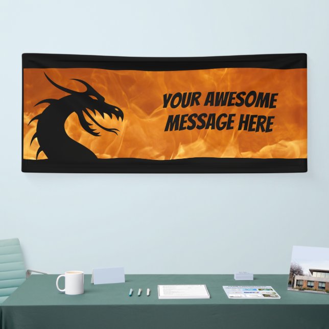 Customisable Fire Dragon Banner (Tradeshow)