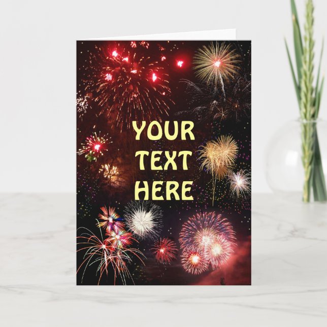 Customisable Fireworks Card (Front)