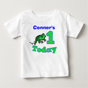 Customisable First Birthday Boy Froggy Shirt