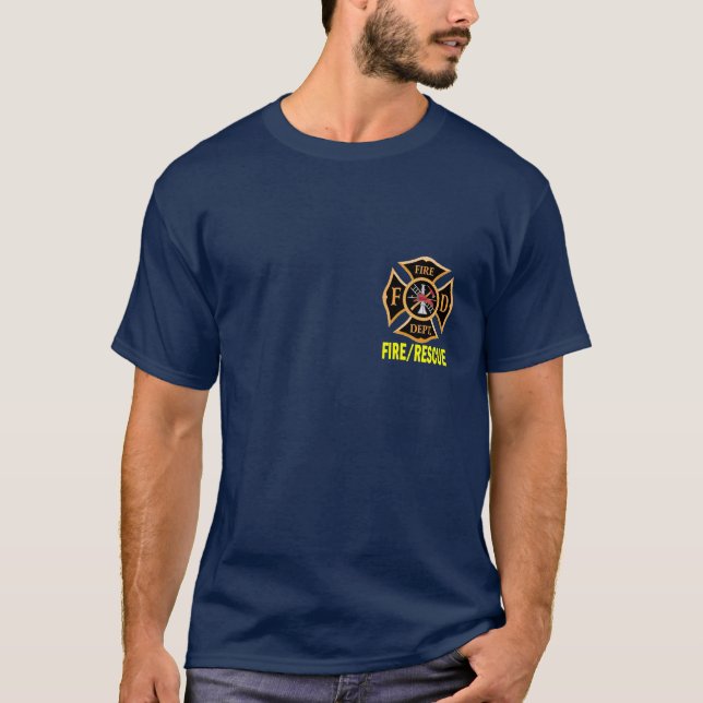 Customisable FIRST IN Fire Dept Duty Shirt (Front)