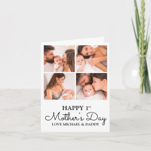 Customisable First Mothers Day Photo Collage Card