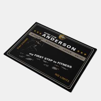 Customisable fitness motivation for studios, gyms Doormat
