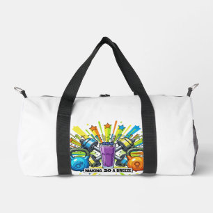Customisable Fitness Smoothie Celebration Duffle Bag