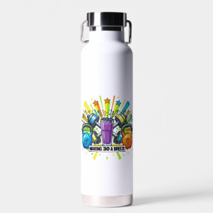 Customisable Fitness Smoothie Celebration Water Bottle