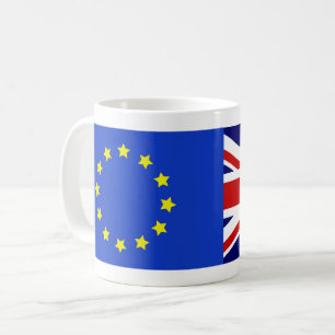 Customisable Flag of Europe & Flag of UK Coffee Mug