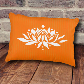 Customisable Flaming Lotus Flower Accent Pillow