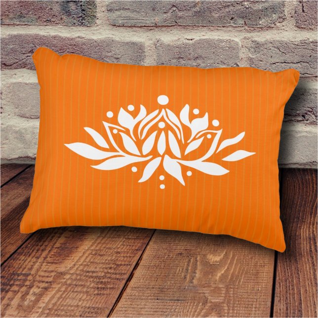 Customisable Flaming Lotus Flower Accent Pillow (Creator Uploaded)