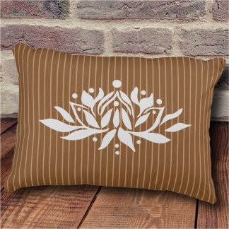 Customisable Flaming Lotus Flower Accent Pillow