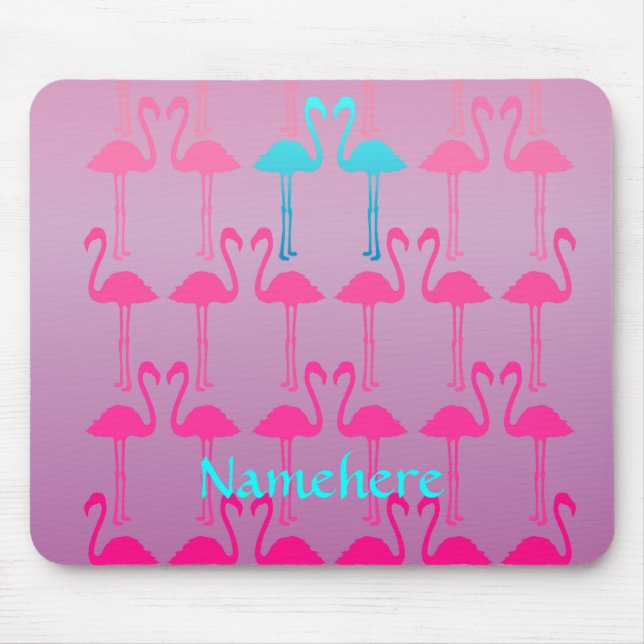 Customisable: Flamingo two Mouse Mat (Front)