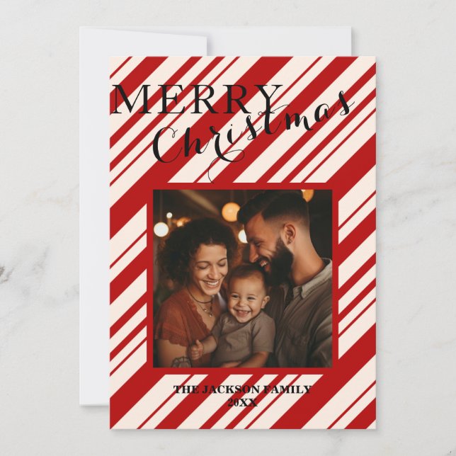 Customisable Flat Holiday Merry Christmas Card (Front)