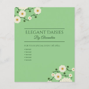 Customisable Floral Daisy Event Planner Flyer
