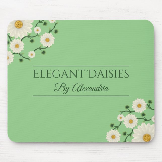 Customisable Floral Daisy Event Planner Mouse Mat (Front)