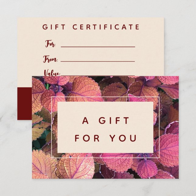 Customisable Floral Gift Card (Front/Back)