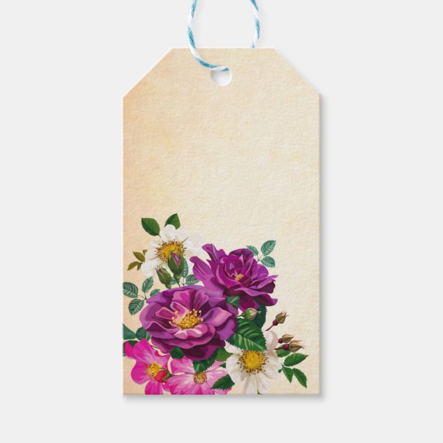 Customisable Floral Gift Tags (Front)