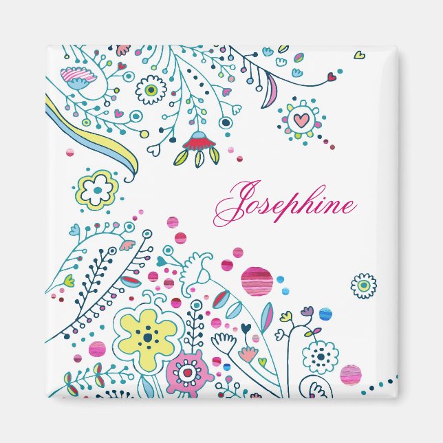 Customisable Floral Magnet (Front)