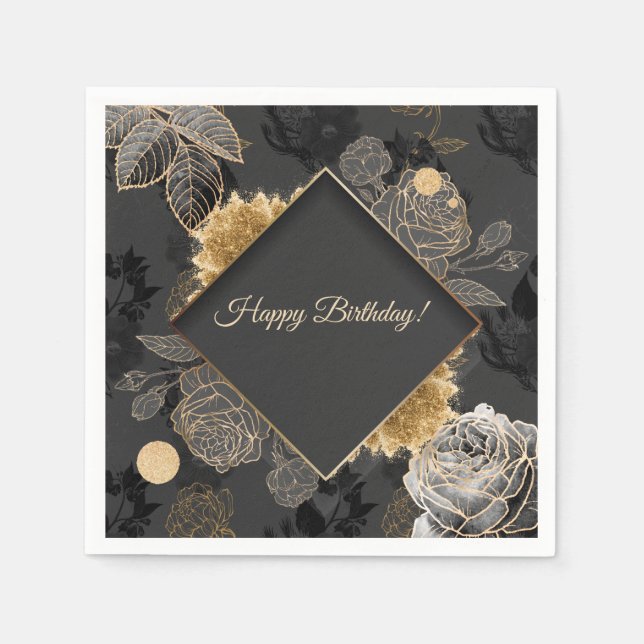 Customisable Floral Napkin (Front)