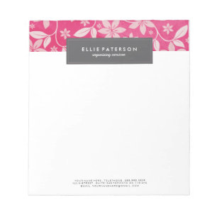 Customisable Floral Note Pad