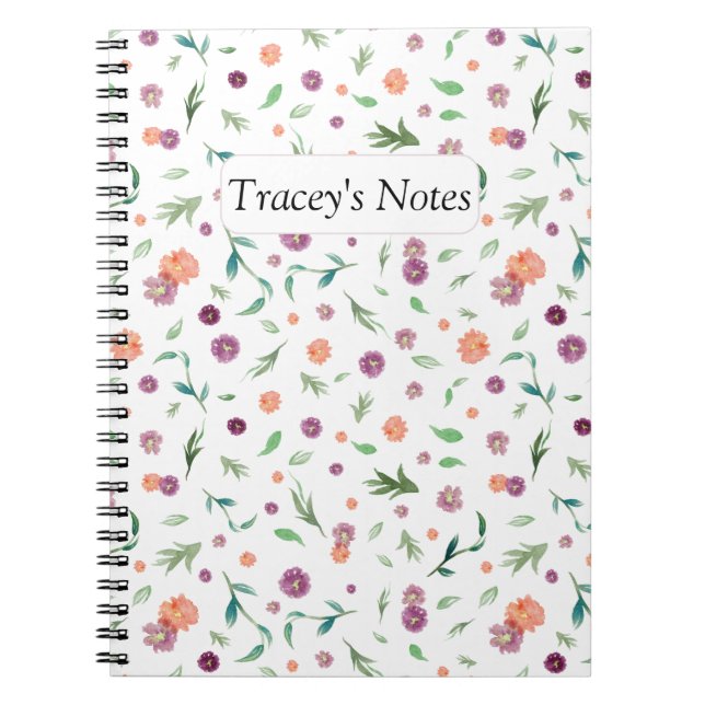 Customisable Floral Notebook | Best Gifts for Mom (Front)