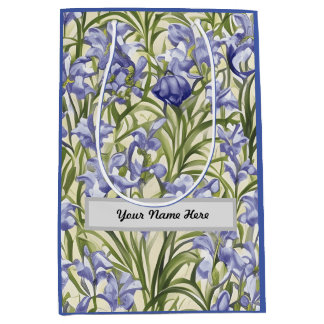 Customisable Floral Pattern Bluebell Flowers Medium Gift Bag