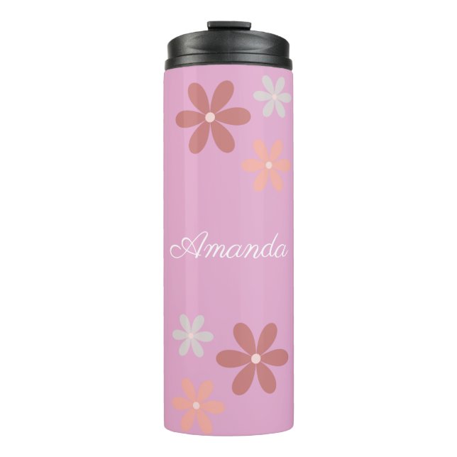  Customisable Floral Pattern Design Thermal Tumbler (Front)