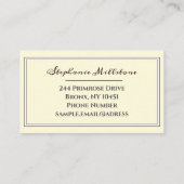 Customisable Floral Retro Spring Flowers Primrose Business Card (Back)