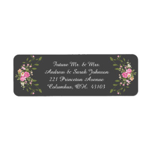 Customisable Floral RETURN ADDRESS LABRLS