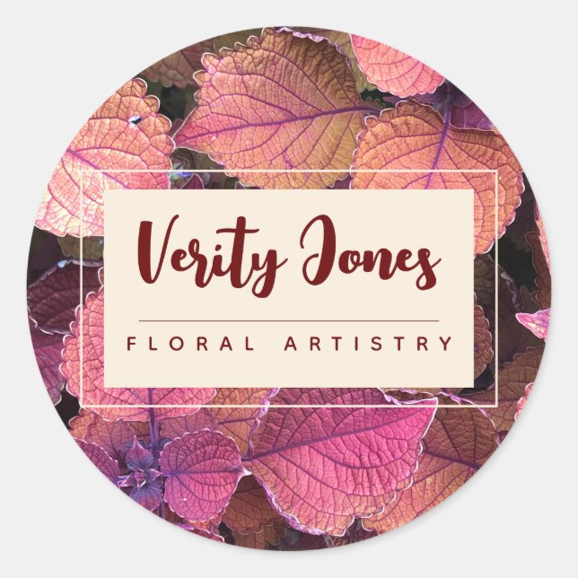 Customisable Floral Round Stickers (Front)