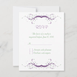 Customisable Floral RSVP card