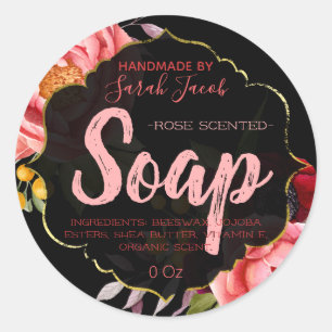 Customisable Floral Soap Label