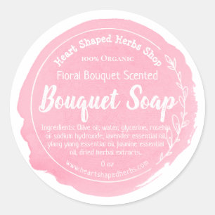Customisable Floral Soap Label Handmade Business