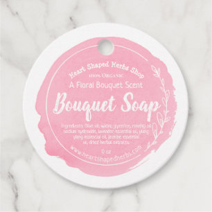 Customisable Floral Soap Label Handmade Business