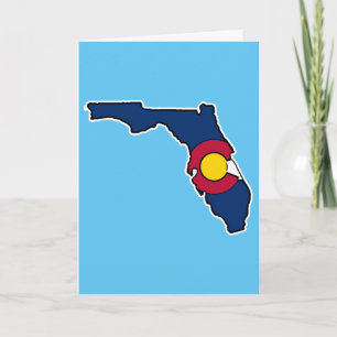 Customisable Florida Colorado flag greeting card
