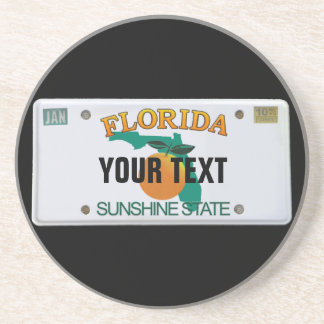 (Customisable) Florida License Plate Coaster