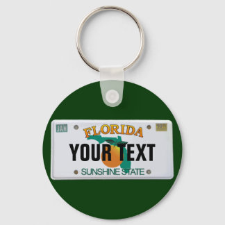 (Customisable) Florida License Plate Key Ring