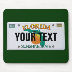 (Customisable) Florida License Plate Mouse Mat