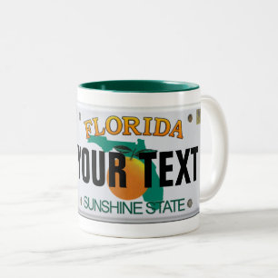 (Customisable) Florida License Plate Mug