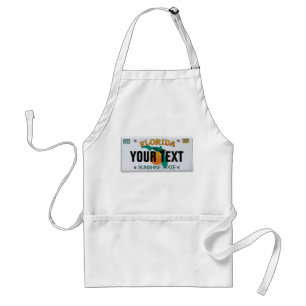 (Customisable) Florida License Plate Standard Apron