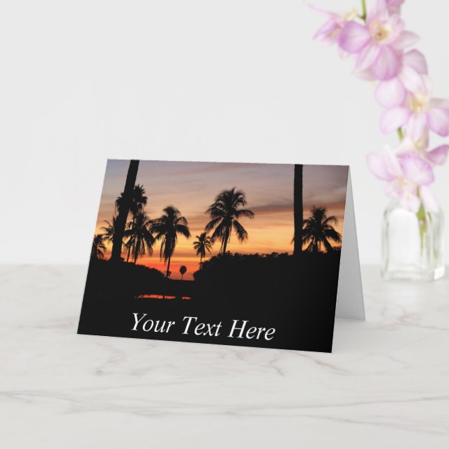 Customisable Florida sunset Card (Orchid)