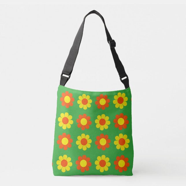 Customisable Flower Power Crossbody Bag (Front)