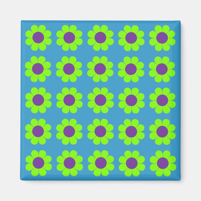 Customisable Flower Power Magnet (Front)