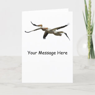 Customisable Flying Pelicans 2 Greeting Card