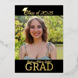 Customisable Foil Graduation Invitation