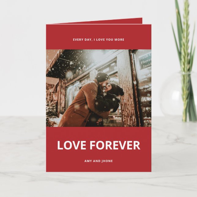 Customisable Folded Photo Holiday Card (Front)