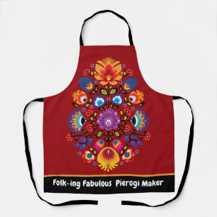Customisable Folk-ing Fabulous Pierogi maker Apron