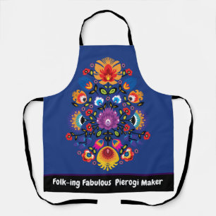 Customisable Folk-ing Fabulous Pierogi maker Apron
