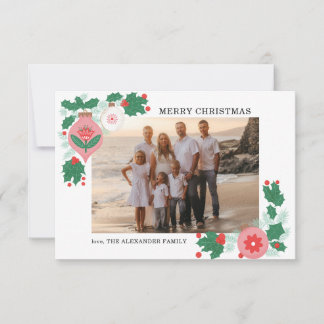 Customisable Folksy Christmas Photo Card